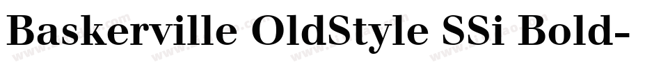 Baskerville OldStyle SSi Bold字体转换